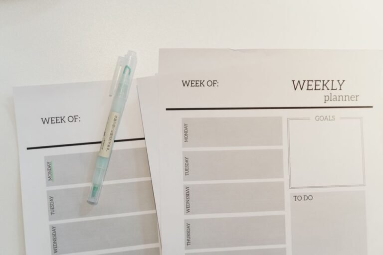 how to create a weekly schedule that actually works
